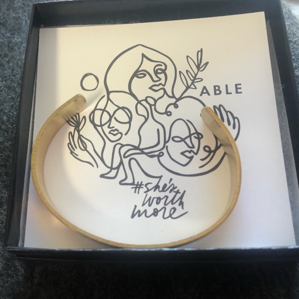 Brass cuff bracelet